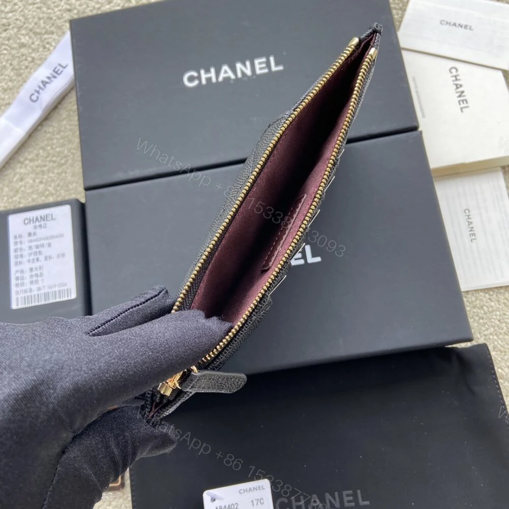 View 5 of Chanel CO-CO Mini Pouch Wallet Gold Hardware Black 20Cm