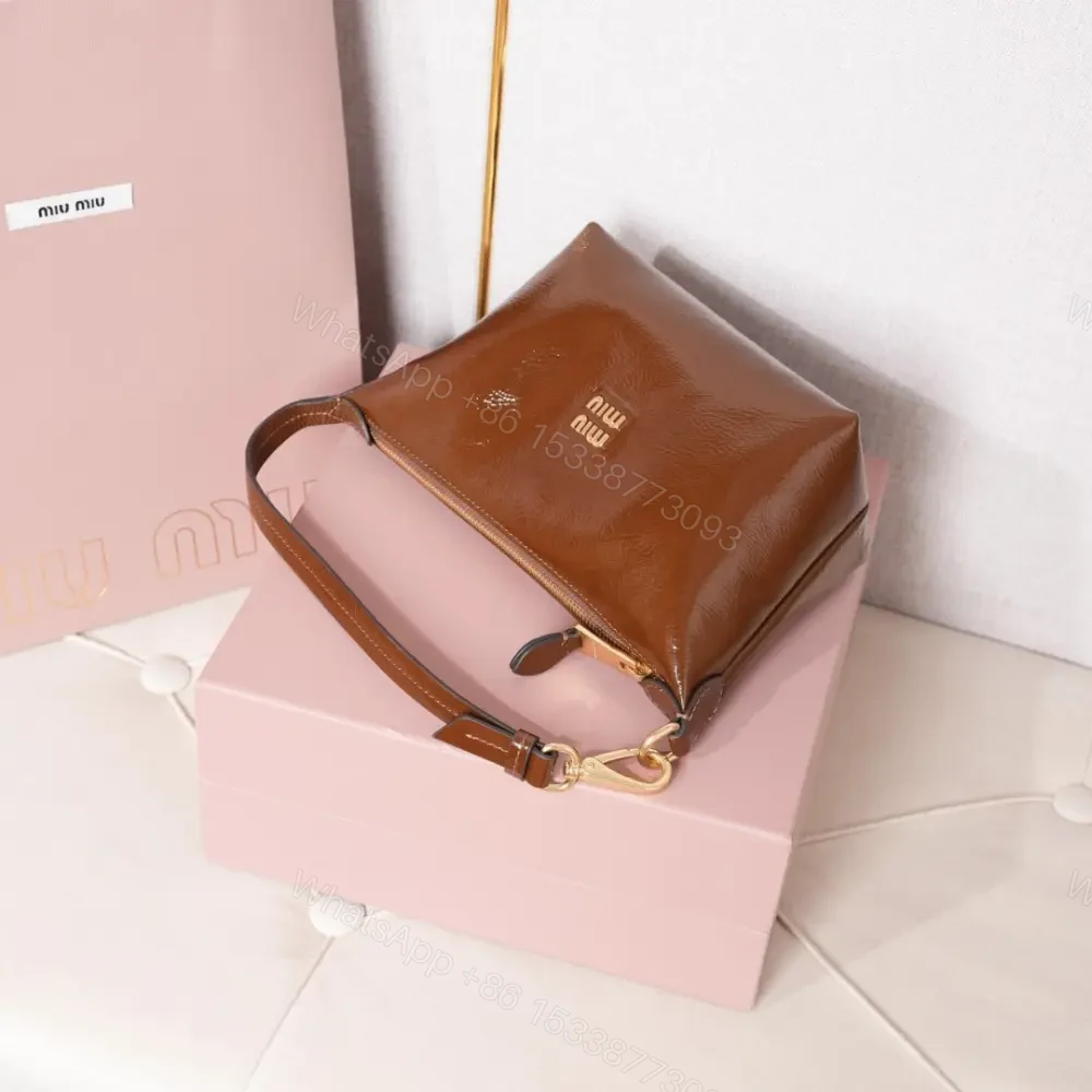 View 5 of 高仿miumiu*Naplak系列5NE841小羊皮飯盒包棕色免檢版