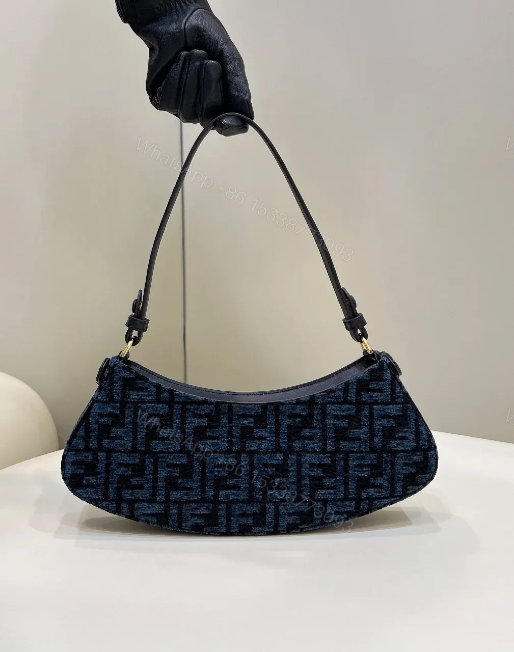 View 5 of Monogram Jacquard Bag with Statement Hardware Delight