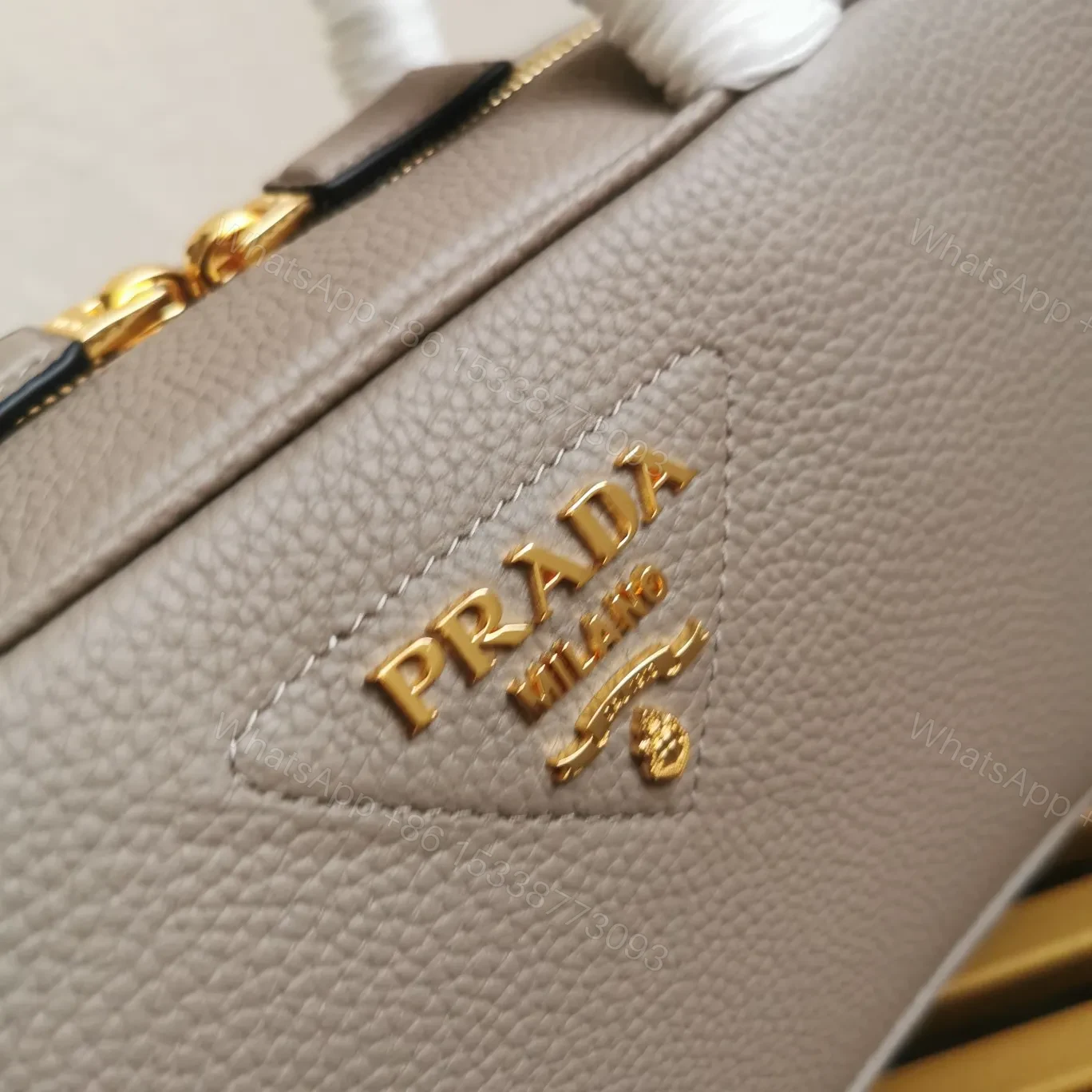 View 4 of Prada Medium Leather Top-Handle Bag