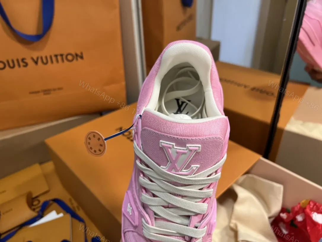 View 2 of Pink Suede-Textile Low-Top Sneakers with Luxe Accents