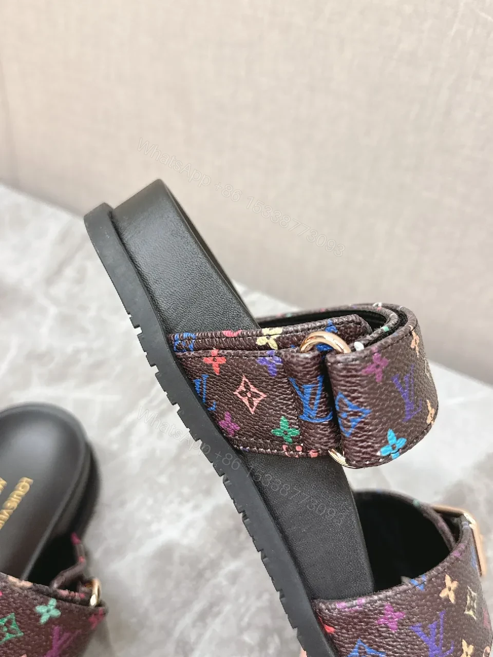 View 4 of Louis Vuitton Monogram Slide Sandals â€“ All-Day Comfort, Premium Patterned
