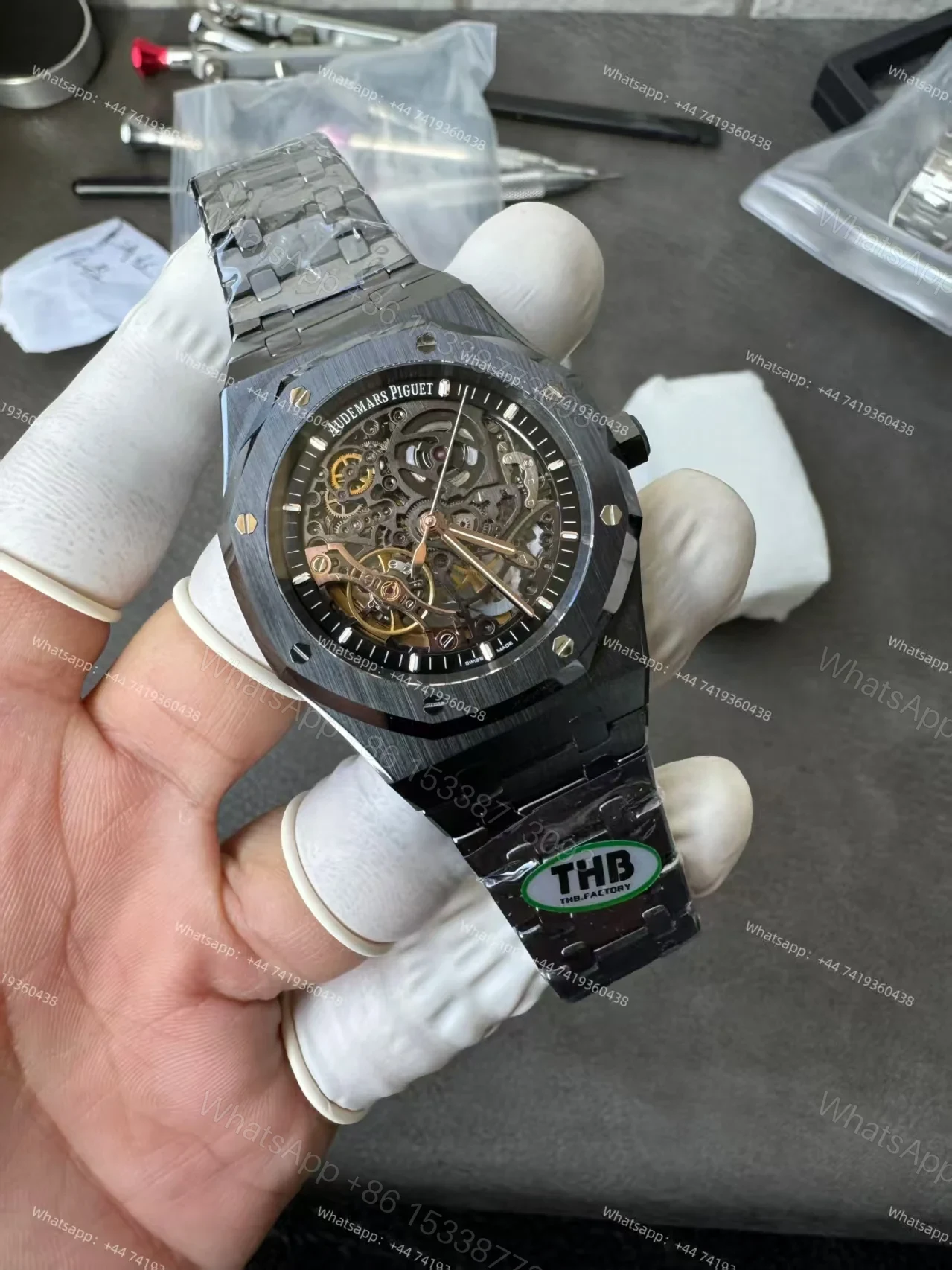 View 5 of Audemars Piguet Super Clone Royal Oak 15407 Ceramic Skeleton Dial 41MM