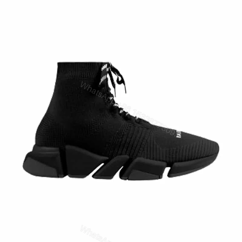 BALENCIAGA MEN’S SPEED 2.0 LACE-UP SNEAKER IN BLACK – BB155 — view 1