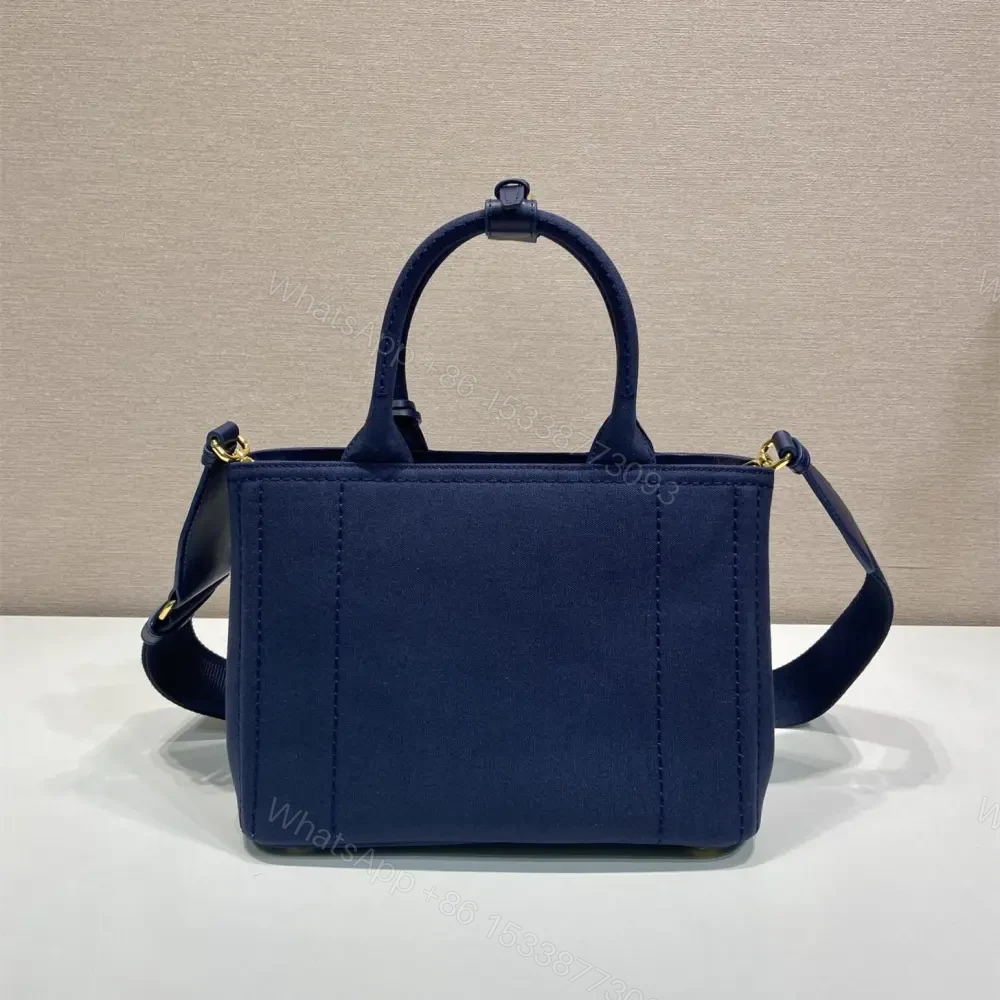 View 2 of 高仿Prada*1BG464刺繡徽標Tote包深藍小號免檢版