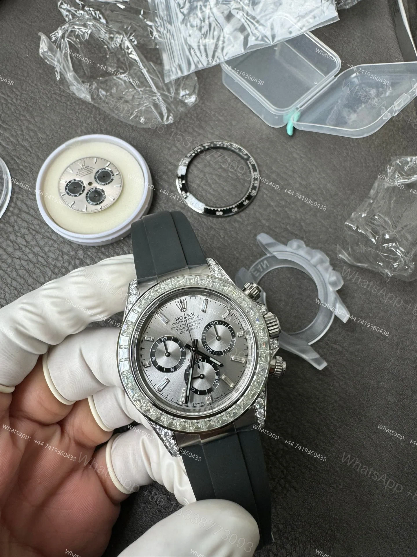 View 4 of Rolex Daytona Super Clone 126539TBR Diamond Gray Dial 4131 Movement