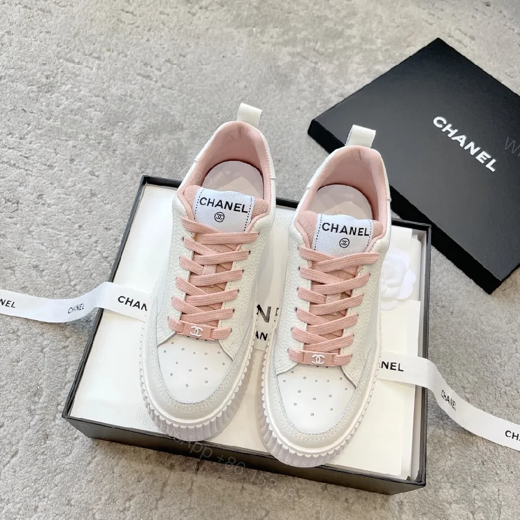 View 7 of Rose-Tone Leather Platform Sneakers: Subtle Luxe, Everyday Comfort