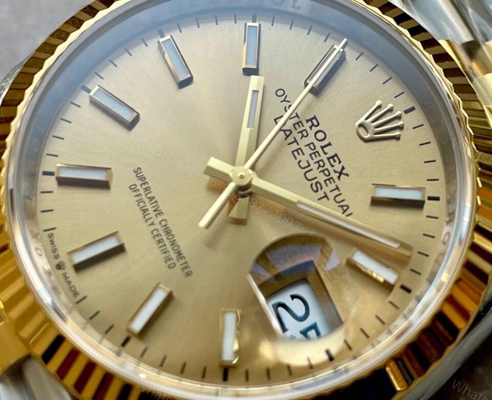 View 6 of VSF Factory 1:1 Best Rolex DateJust 36 SS 126233 Edition 904L Steel YG Stick Dial VS3235