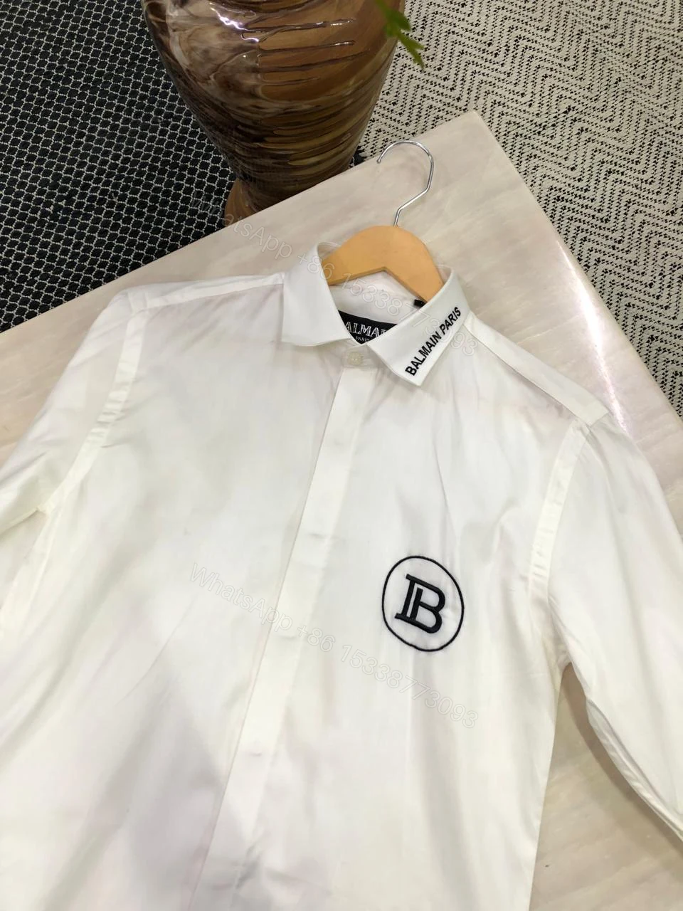 View 9 of FIRST COPY BALMAIN COTTON LYCRA SHIRTS SATIN SHIRTS