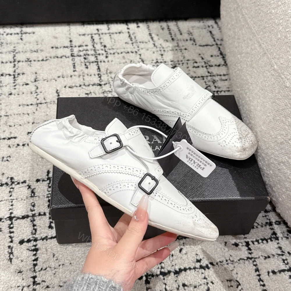 View 4 of 高仿Prada*2EG469C小牛皮懶人鞋白色免檢版