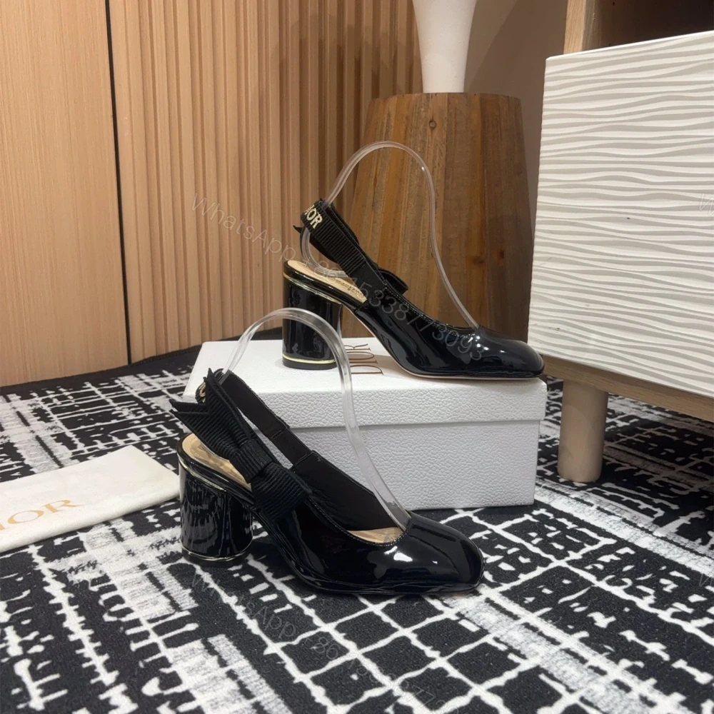 View 6 of 高仿Dior*Miss系列KDV272露跟蝴蝶結高踭鞋黑色免檢版