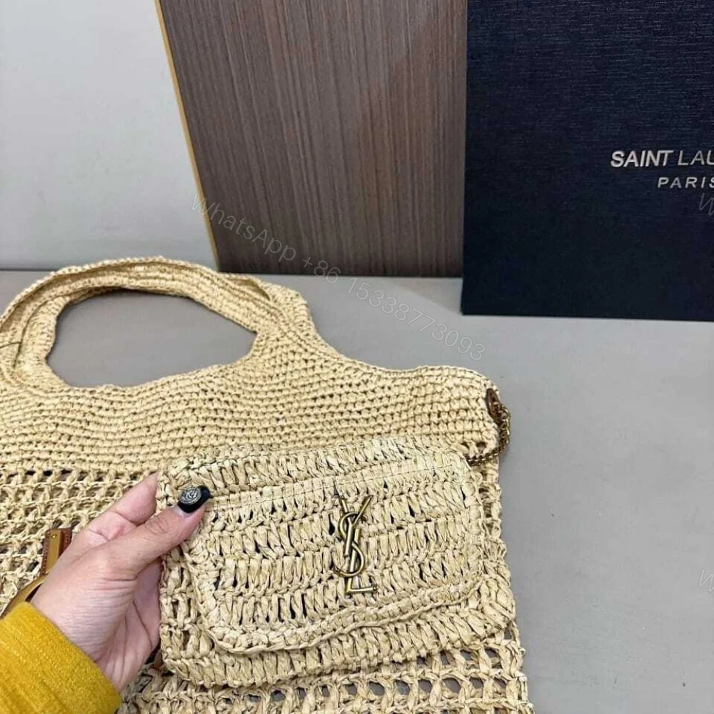 View 4 of Saint Laurent Icare Naturel And Brown Gold 45Cm 772191GAAEK2063