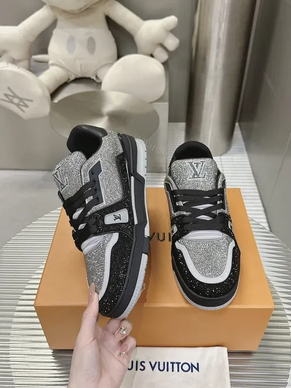 View 9 of Silver Knit LV High-Tops - Luxe Sport Sneaker