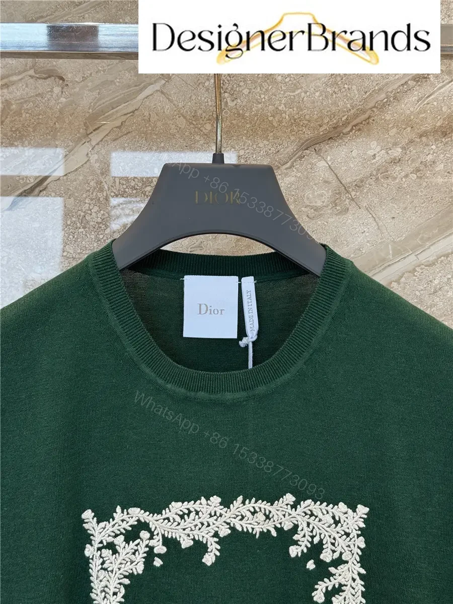 View 3 of Dior Green Pride and Prejudice Cover Short-Sleeve Knit Top