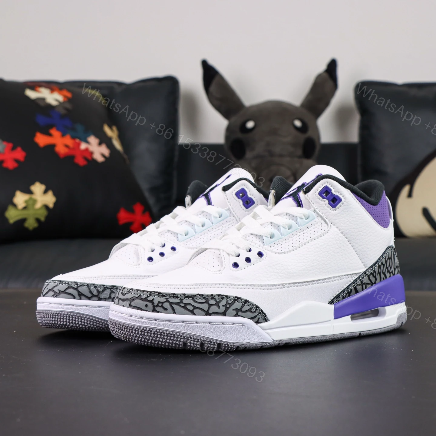 View 9 of Air Jordan 3 Retro Dark Iris Replica