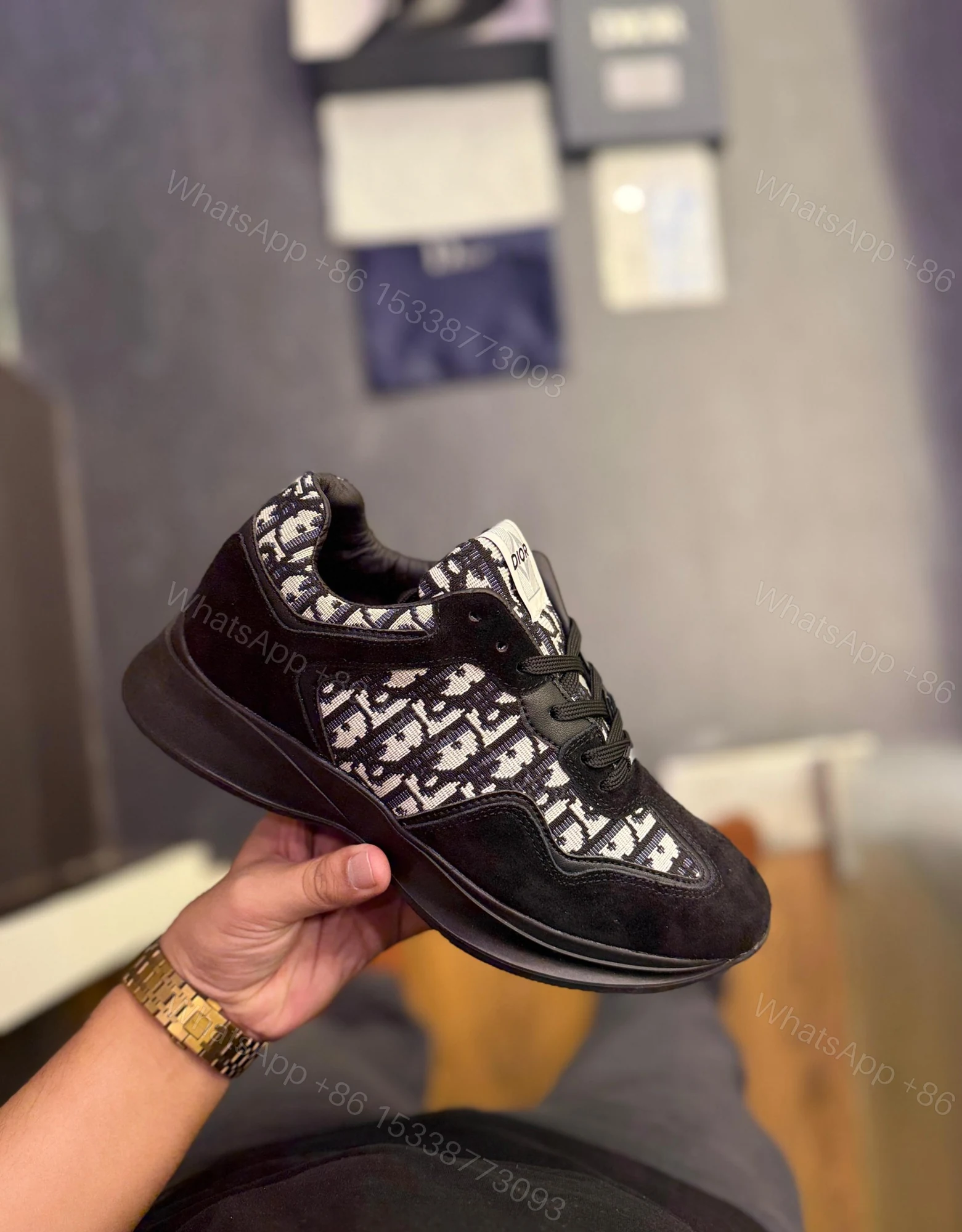 View 4 of FIRST COPY CHRISTIAN DIOR BLACK SHOES