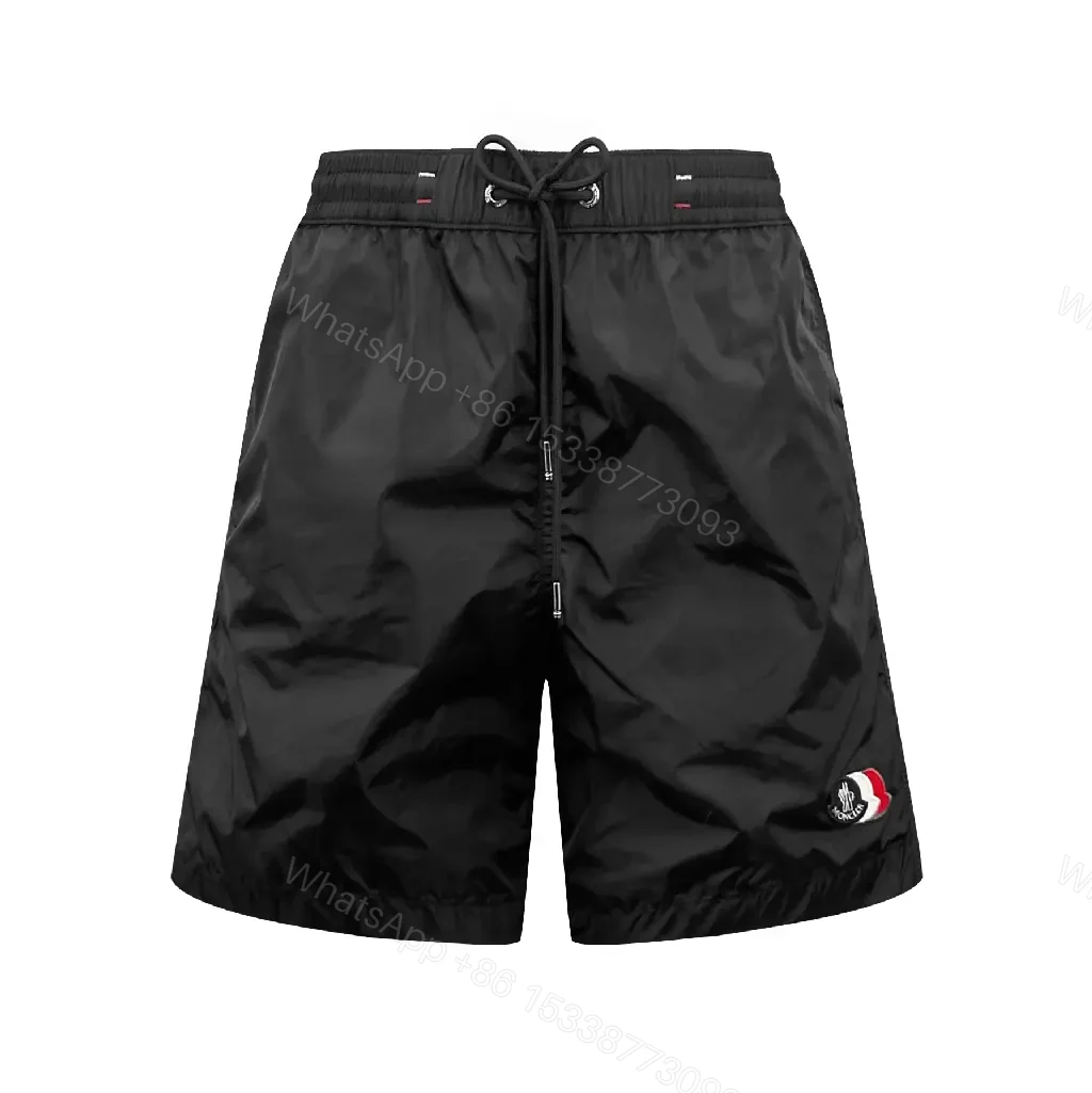 View 11 of Black Nylon Classic Swim Shorts with Drawstrings, Moncler Logo