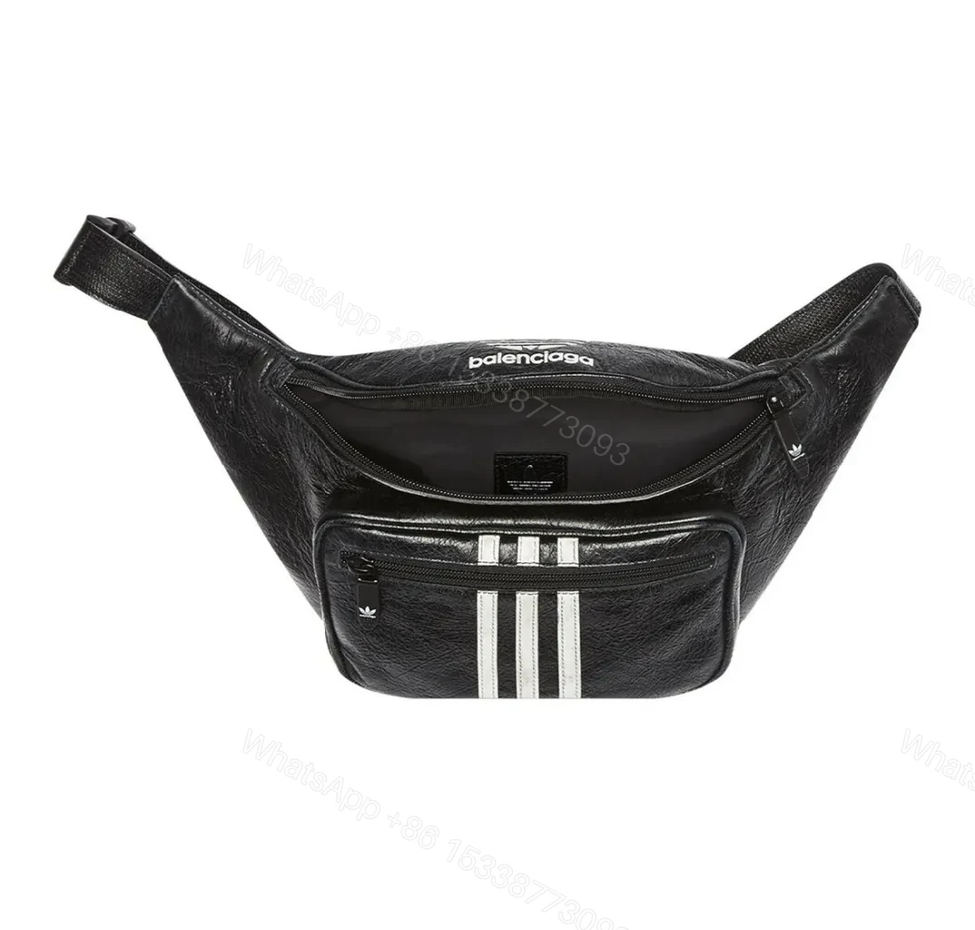 View 3 of Lux textured Leather Belt Bag: Chic Streetwear Essential