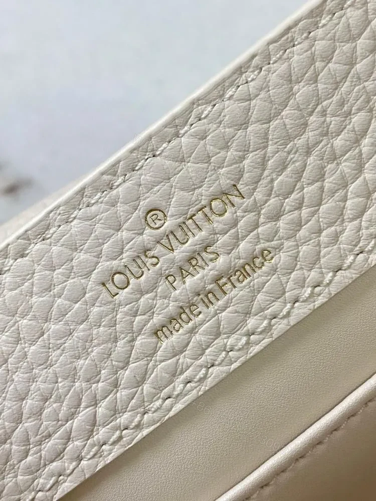 View 2 of Louis Vuitton LV Capucines Beige LV Pattern Purple 21cm