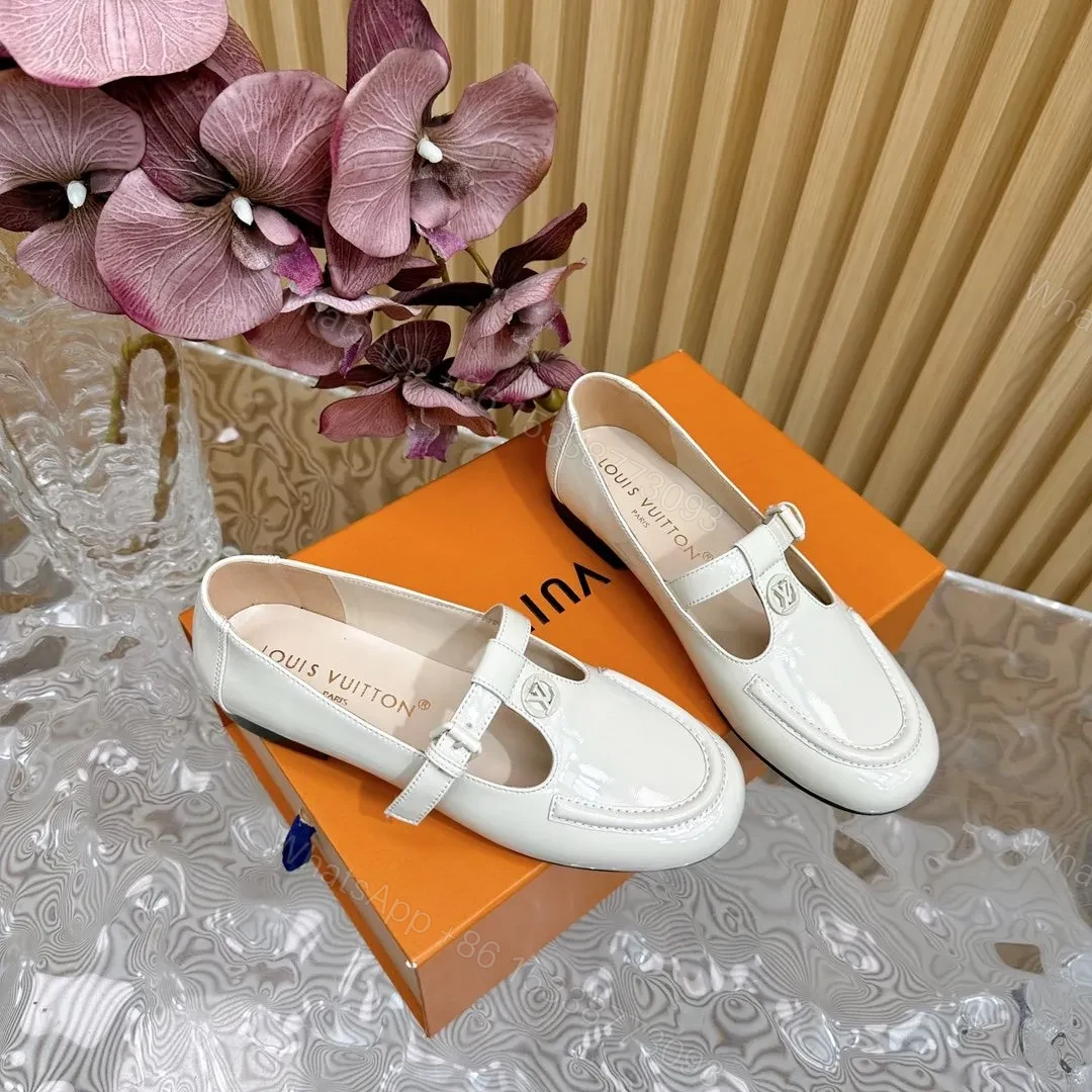 View 3 of LV Women White Patent Leather Loafers