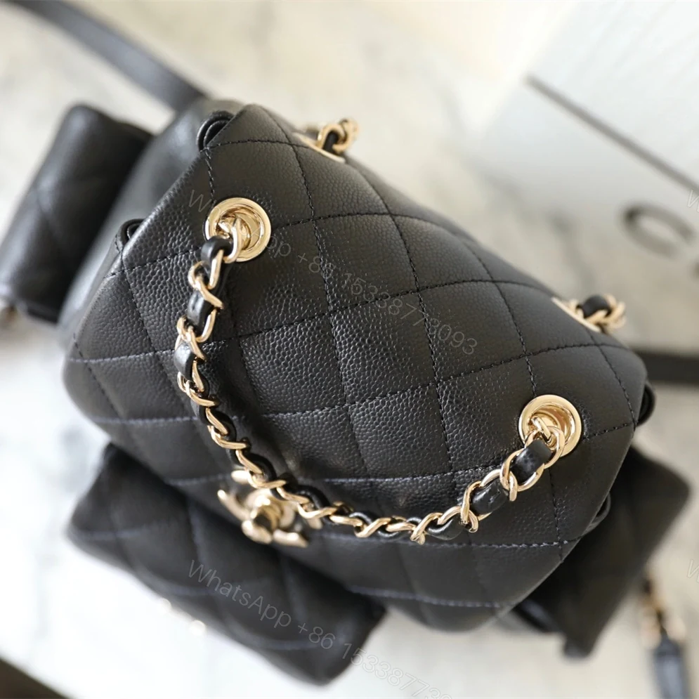 View 6 of 香港Chanel高仿23K系列坦克包黑淡金小號免檢版