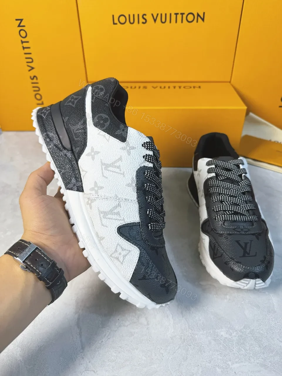 View 2 of Monochrome Wave Runner: Luxe Monogram Sneaker, All-Day Comfort