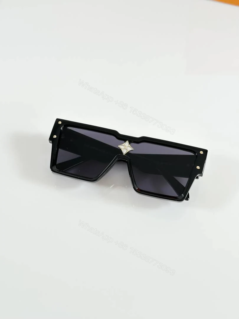 View 4 of First Copy Louis Vuitton Black Geometric Square Frame Men’s Sunglasses
