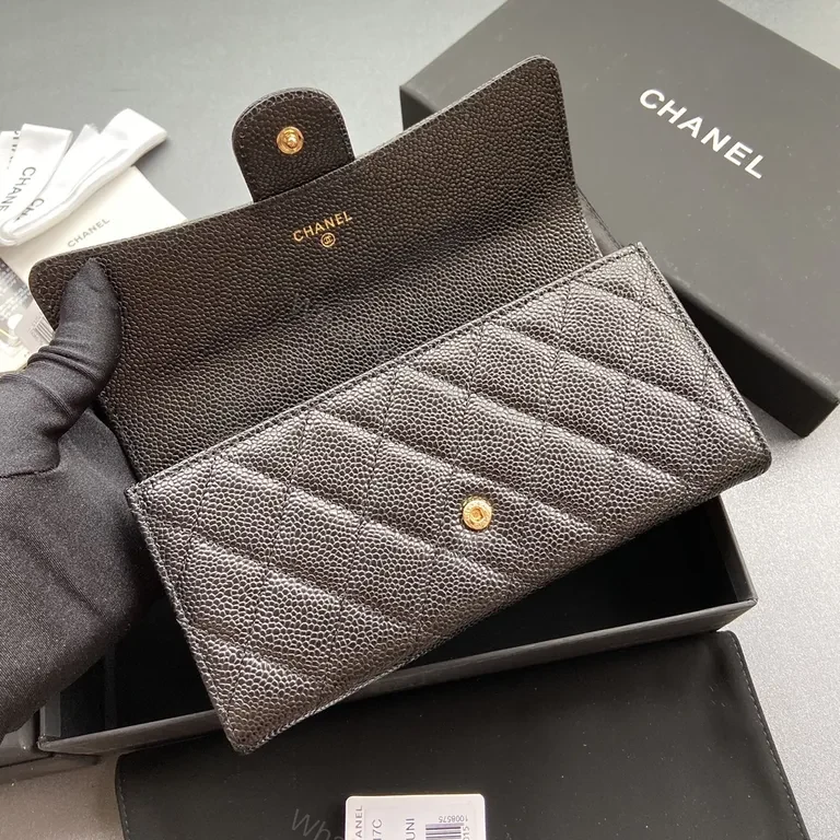 View 8 of Lux Quilted Cardholder Wallet - Gold CC Clasp, Slim Chic