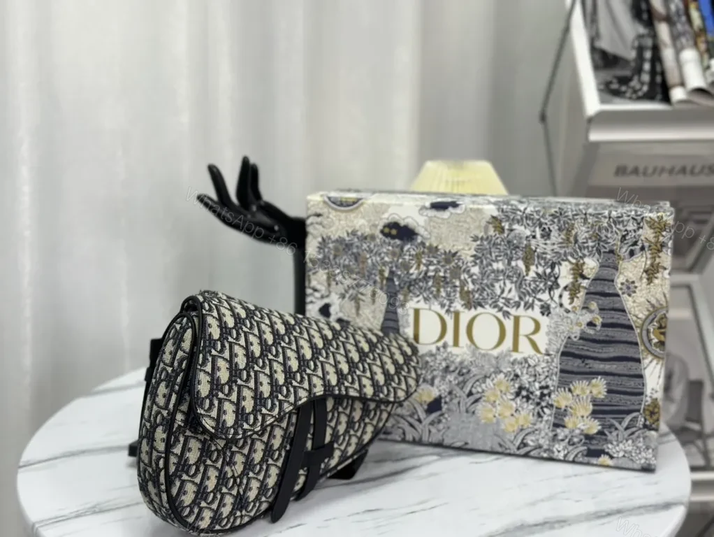 View 9 of Dior Monogram Saddle Bag: Textured Daily Chic