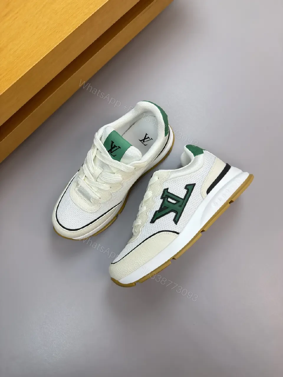 View 5 of Textured Mesh-L Leather Low-Top Sneakers: Durable Comfort, Playful Edge