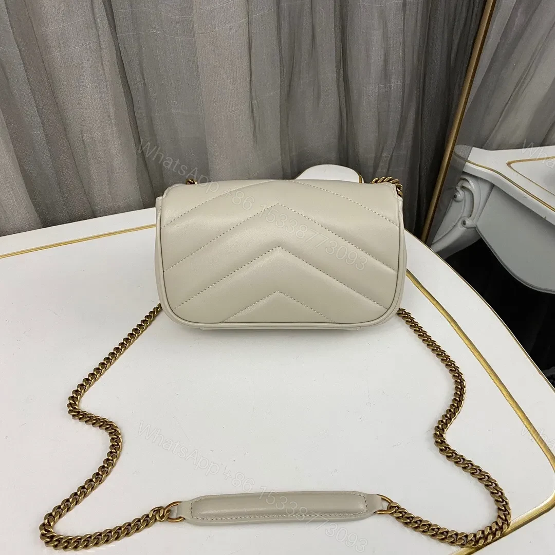 View 2 of YSL Loulou medium in Matelassé Lambskin White