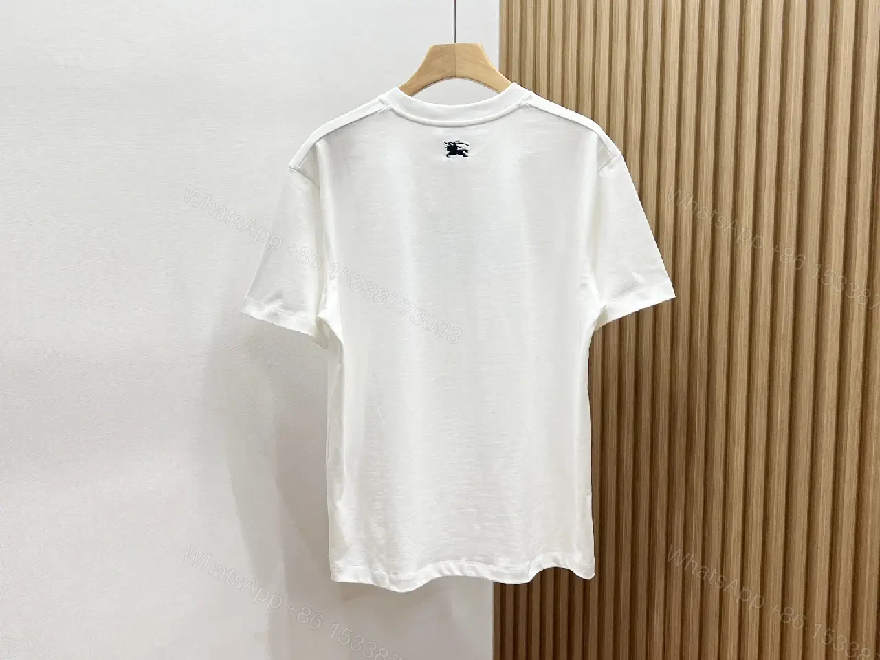 View 7 of Olive Cotton Oversized Burberry Logo Tee Short-Sleeve Shirt