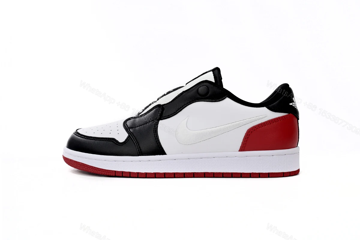 View 8 of Air Jordan 1 Low Slip WMNS Black White Red AV3918-102