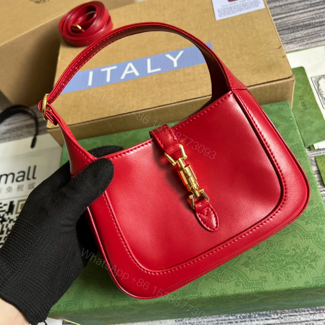 View 2 of GG JACKIE MINI 19 SHOULDER BAG IN CHERRY RED CALFSKIN