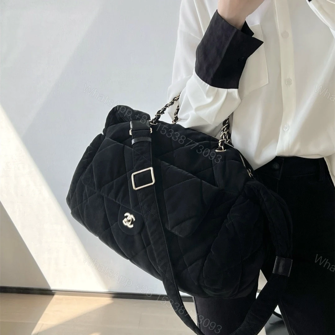 View 20 of 高仿Chanel*25N系列AS5055絲絨單肩包黑色免檢版