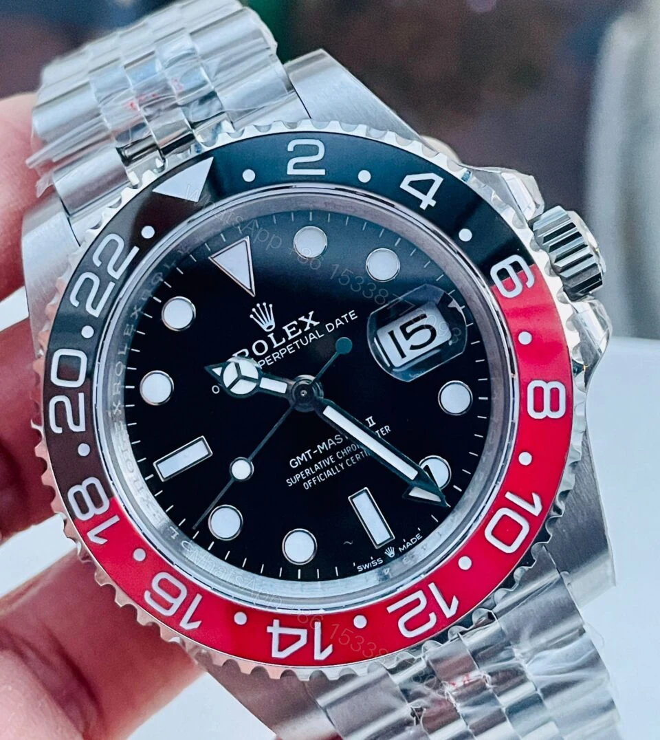 View 2 of GMF Factory 1:1 Rolex GMT Master II 16710 V5 COLA 904L SS 1:1 RED BLACK Bezel Best Edition