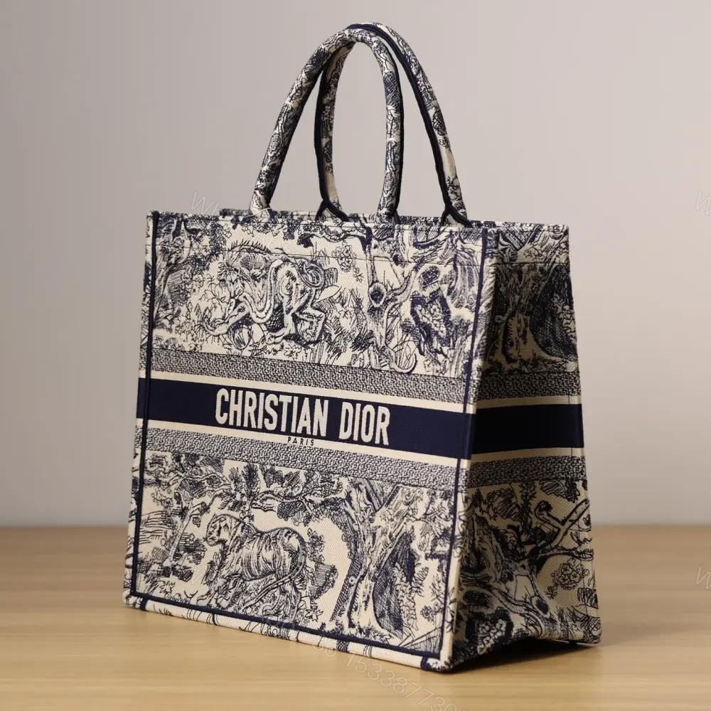 View 3 of 高仿Dior*BookTote系列淺藍色茹伊手袋L免檢版