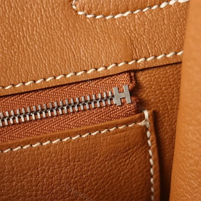 View 15 of 高仿Hermes*Birkin30金棕色銀扣免檢版