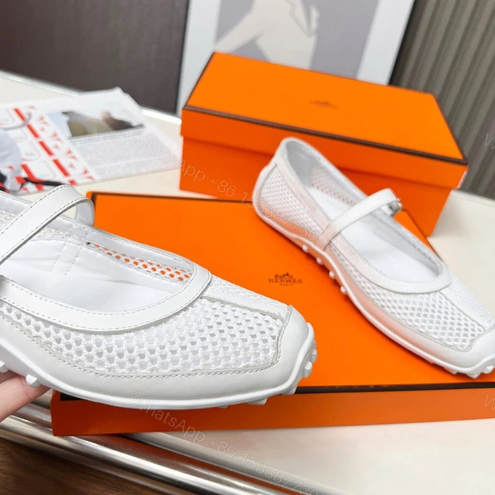 View 6 of HERMES KICHU BALLET FLATS BLANC H251170Z 90380