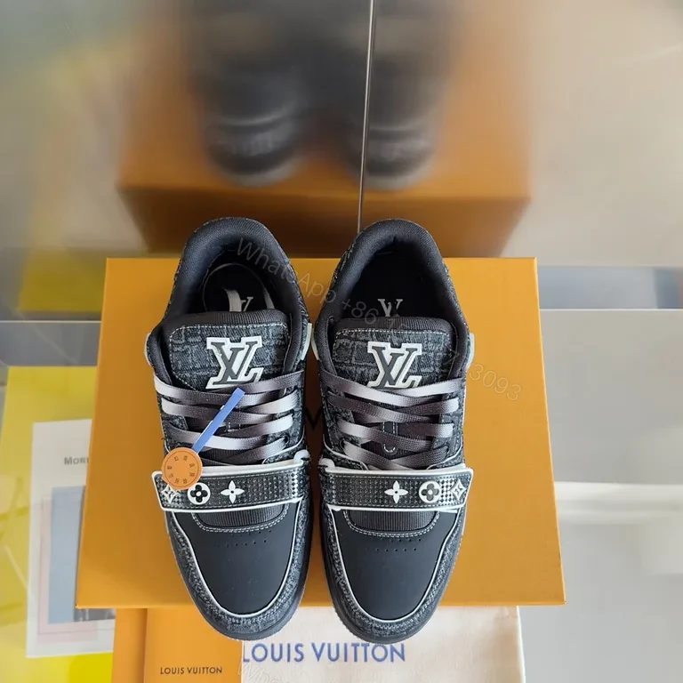 Dark LV Monogram High-Tops: Luxury Street Sneaker — view 1
