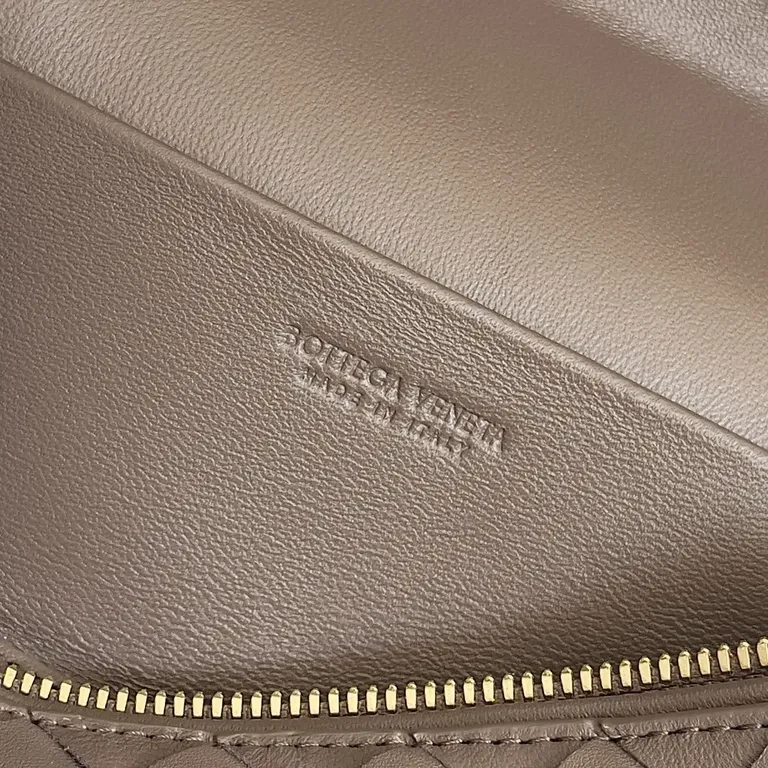 View 5 of Textured Leather Bottega-Inspired Compact Crossbody Bag