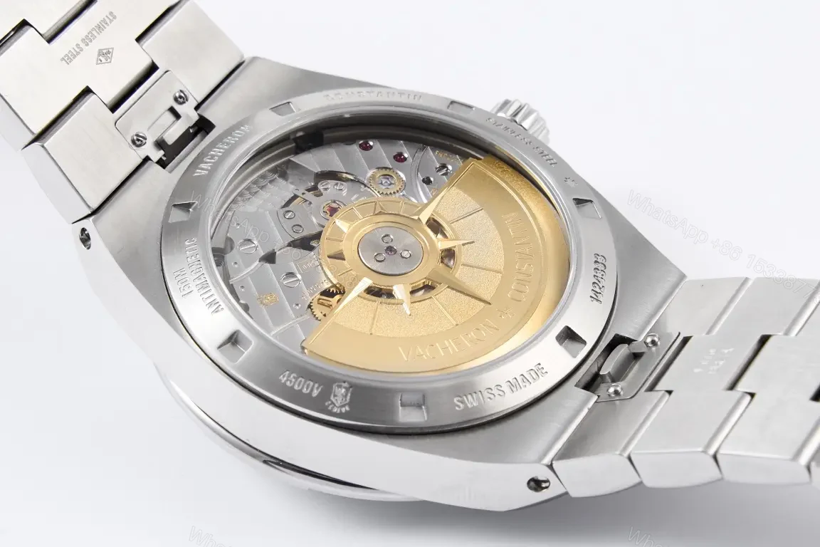 View 8 of TWA Factory Vacheron Constantin Overseas 4500V Series Stainless Steel Watch – Silver Dial, 41mm, Automatic Movement with 60-Hour Power Reserve, Interchangeable Steel and Rubber Straps