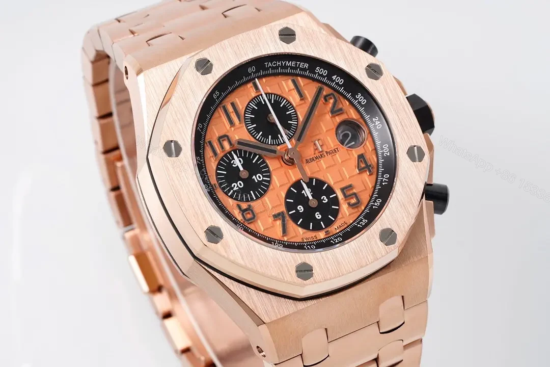 View 2 of Audemars Piguet Royal Oak Offshore Rose Gold Chronograph with Exclusive 4404 Movement and Adjustable Link Bracelet