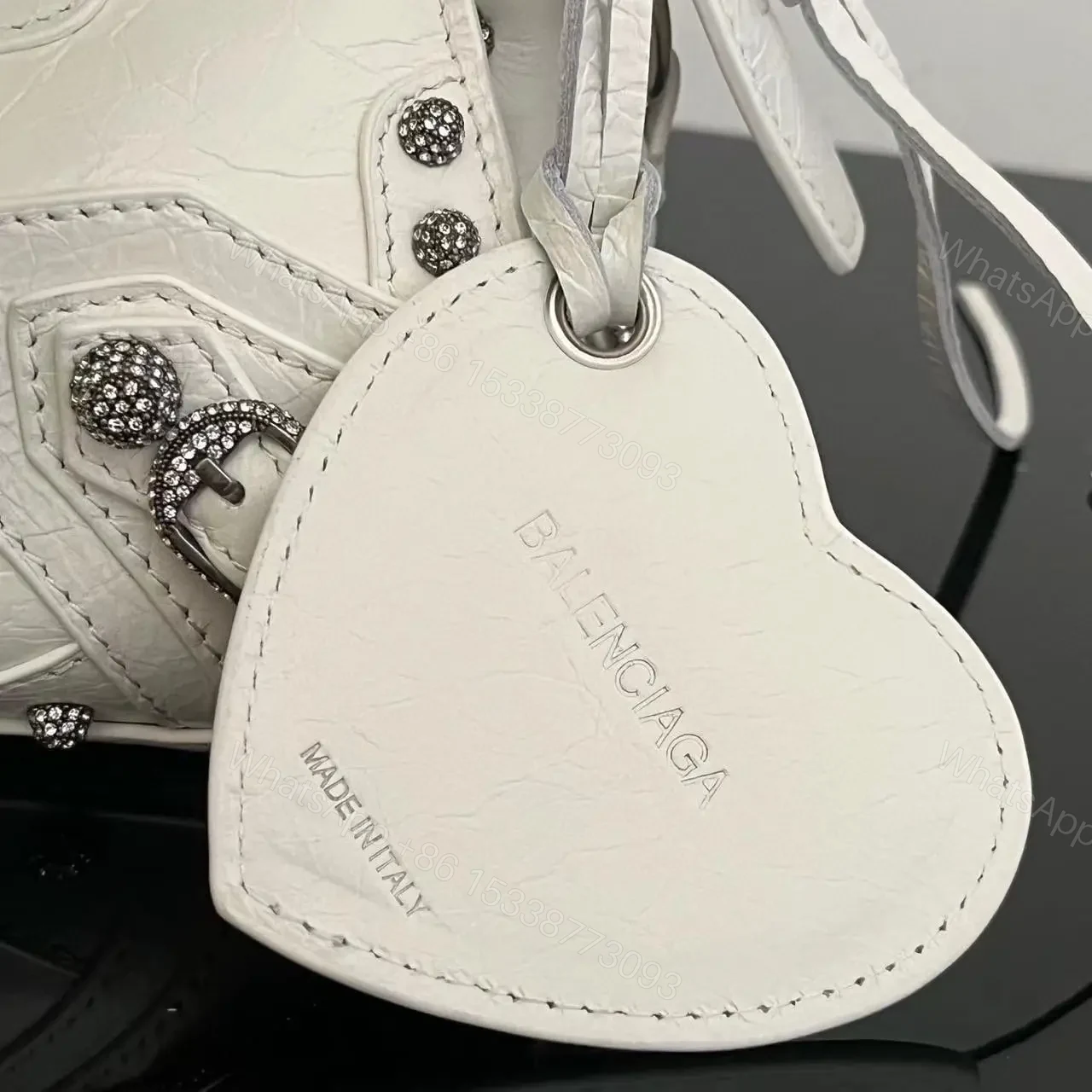 View 10 of 高仿Balenciaga*NeoCagole系列機車包白色