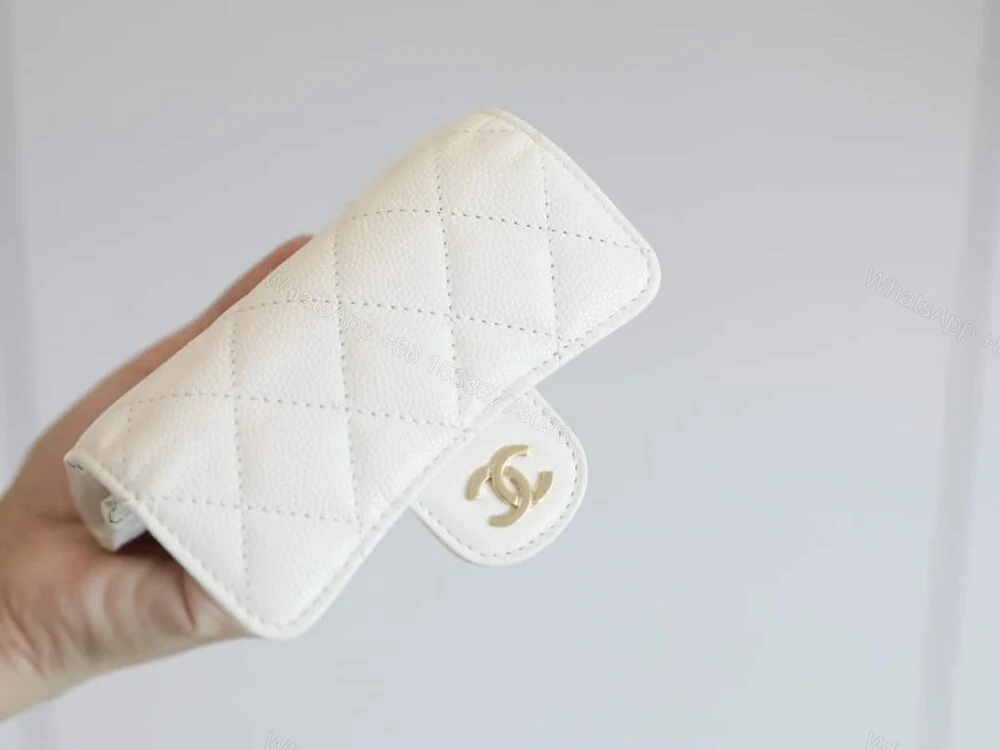 View 5 of Chanel Classic Card Holder Wallet White 10Cm