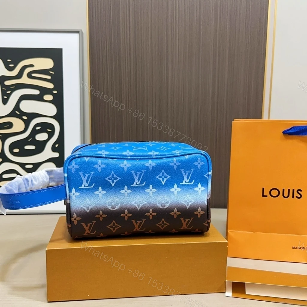 View 2 of Louis Vuitton Locker Dopp Kit Monogram Pigment Blue 23cm M28228