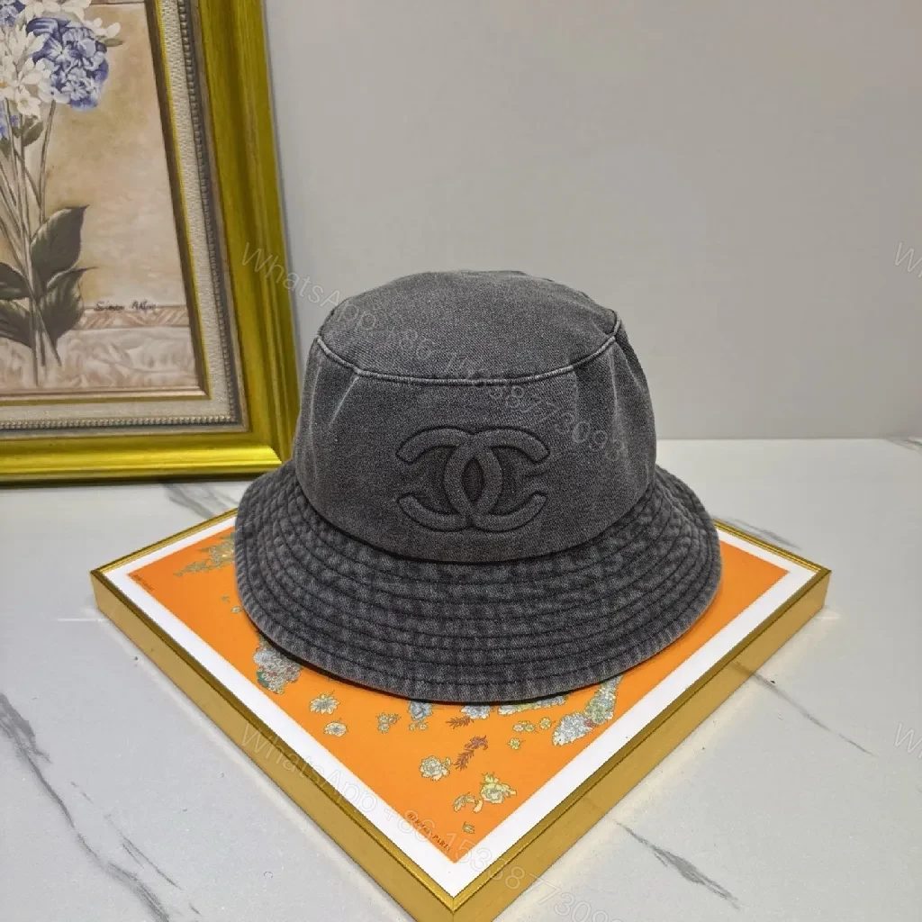 View 9 of Dark Denim Bucket Hat with Interlocking Logo, Lux Style