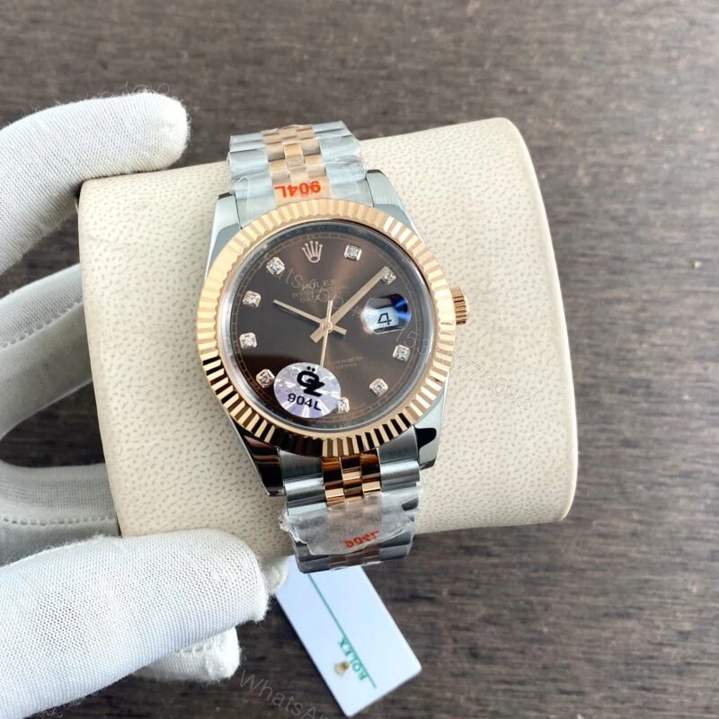 View 2 of Rolex Date Model 40MM Brown Dial Steel Case Automatic