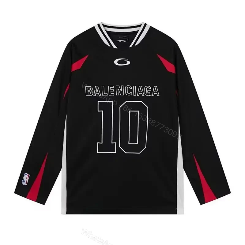 Bold Black Jersey: Graphic Streetwear Luxe Jersey — view 1