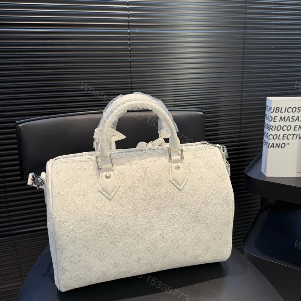 View 6 of Louis Vuitton Speedy P9 Bandoulière 30 In White 30Cm